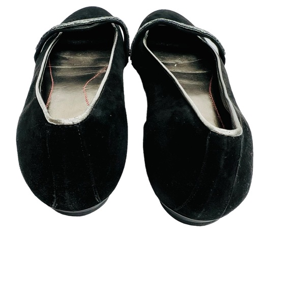 Coach Black Suede Flats ELISSA Shoes Size 8B - Picture 4 of 14